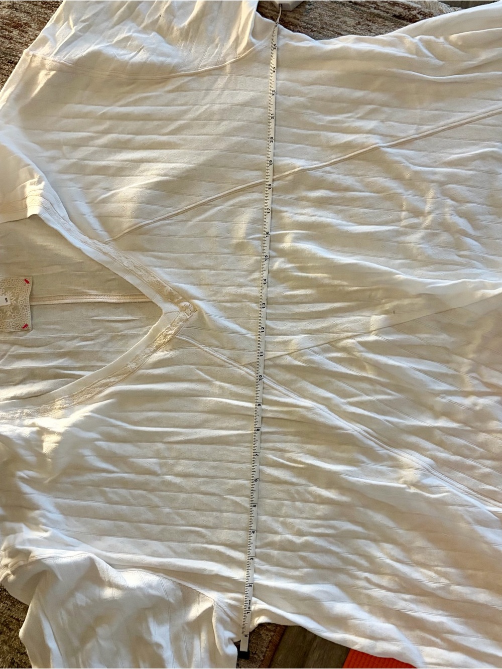 Free People Intimately End Game Pointelle Sleep Tee M Sugar Swizzle - Picture 5 of 5